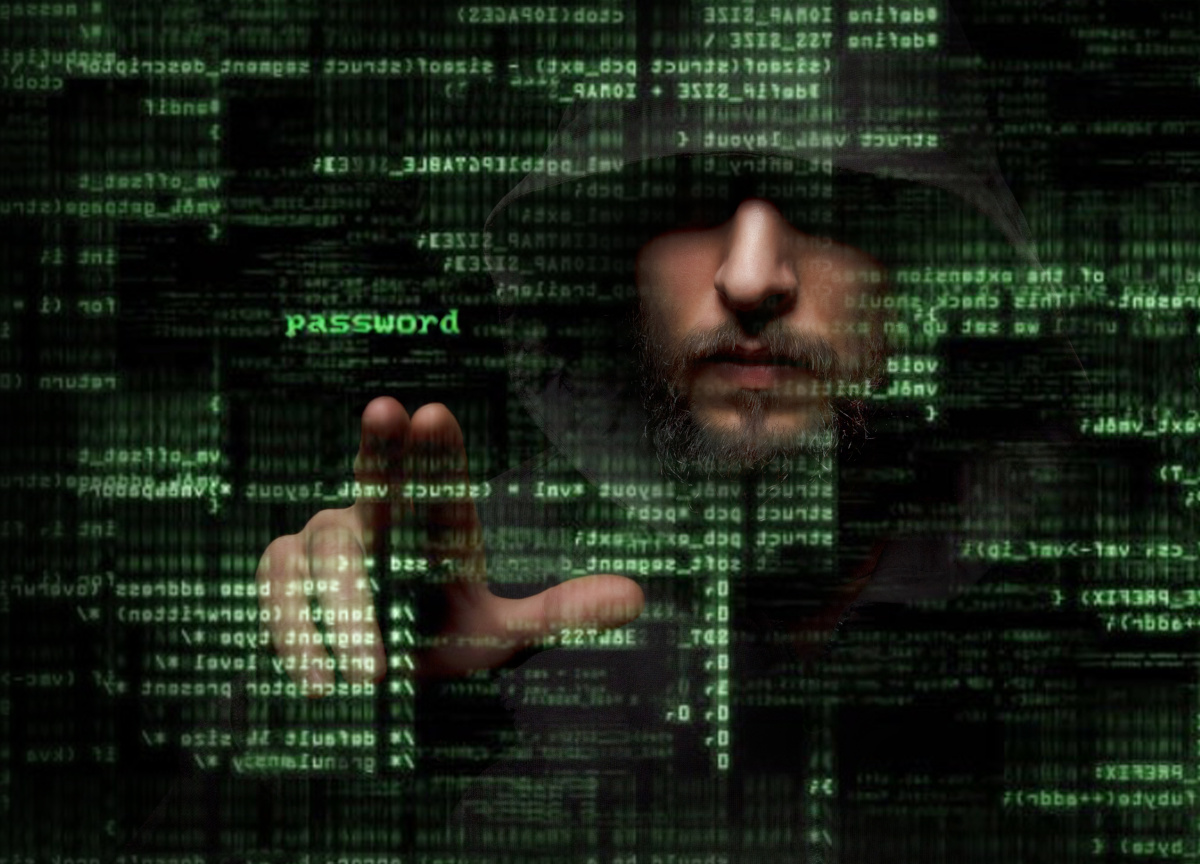 Hacker in green wants to hack your accounts