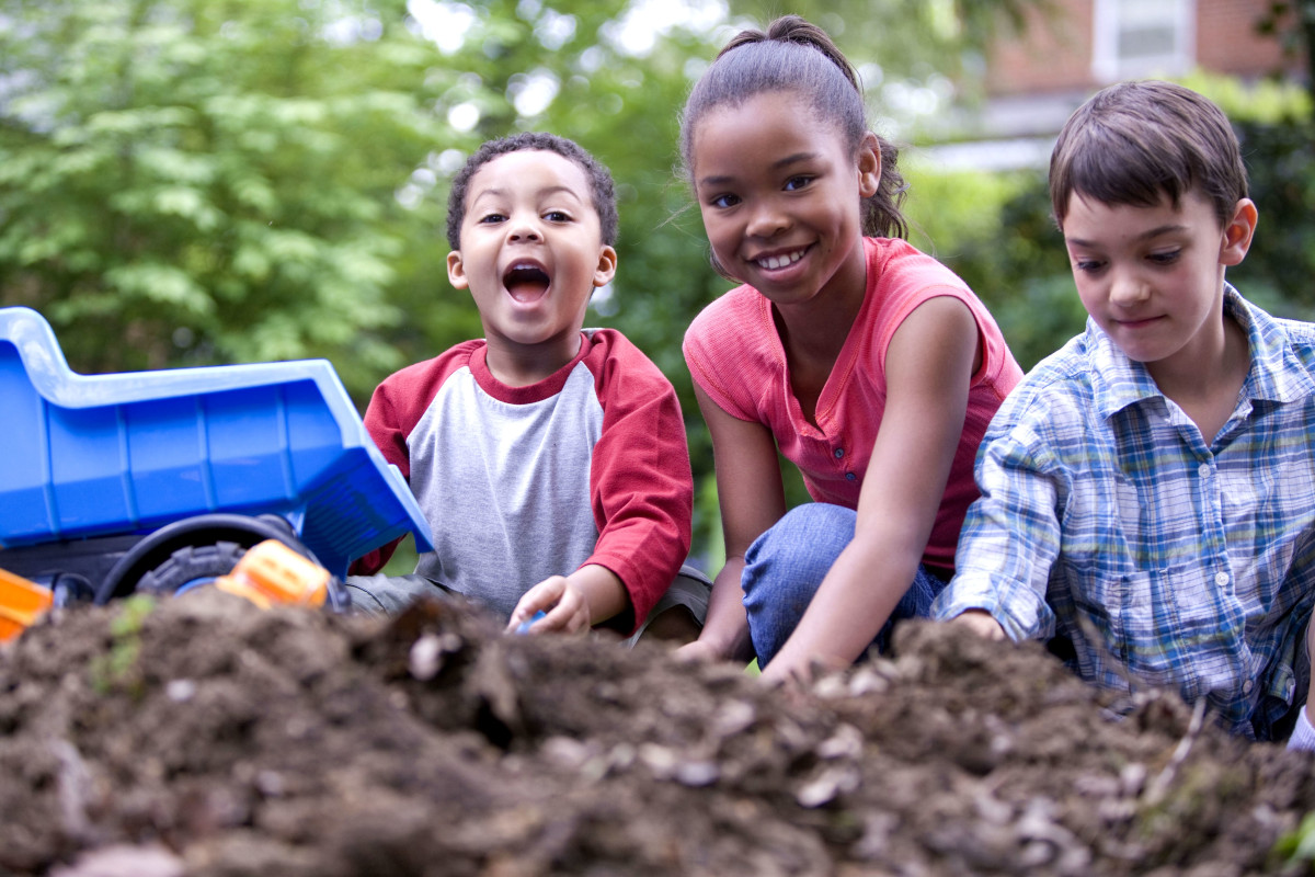 Happy children playing