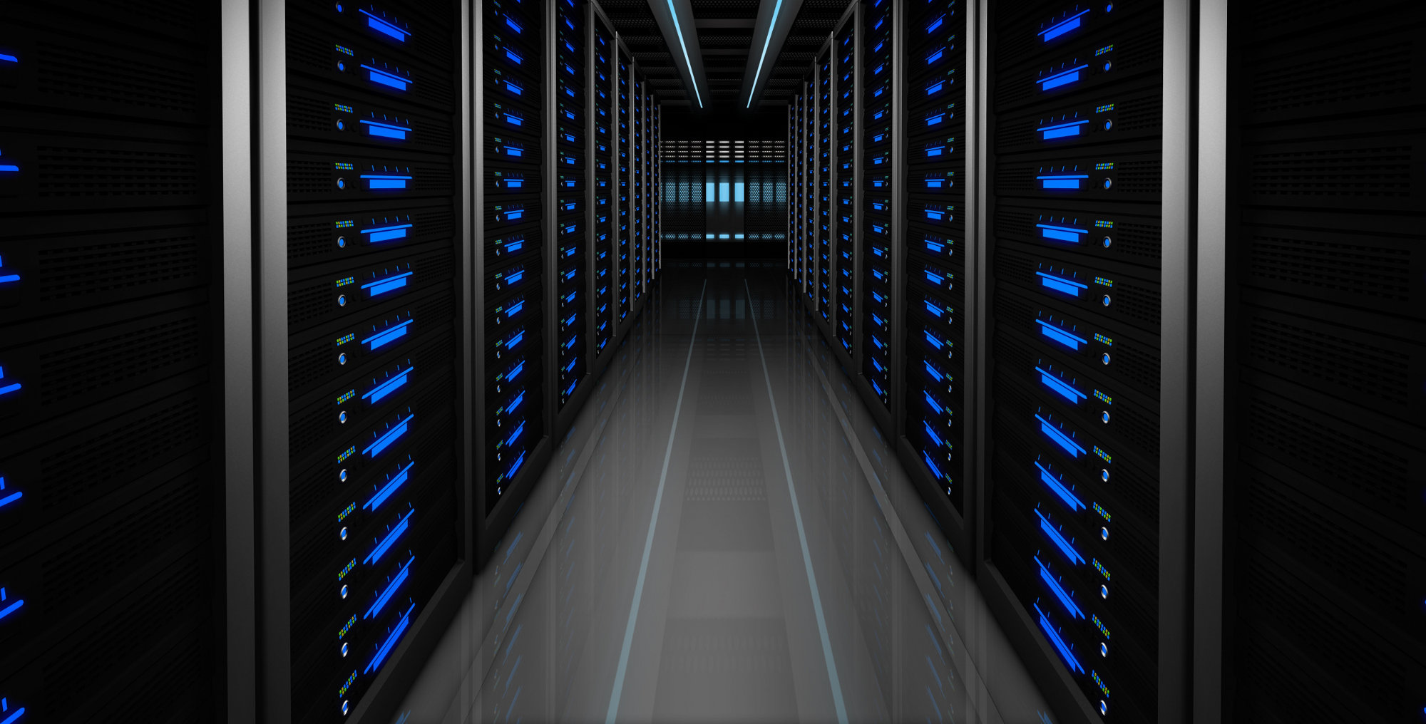 Array of servers in a data center